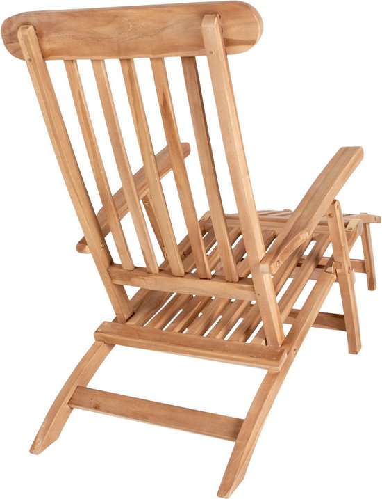 Chaise longue House Nordic Arrecife en teck, réglable