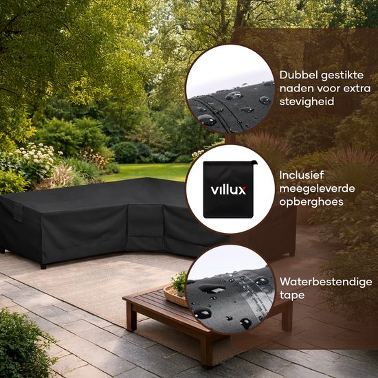 Housse de protection Villux pour banc de jardin - Housse de protection pour mobilier de jardin - Housse pour mobilier de jardin - Housse pour salon de jardin - Salon de jardin - Imperméable - Housse pour salon de jardin - 420D - 300/98 x 300/98 x 70 cm