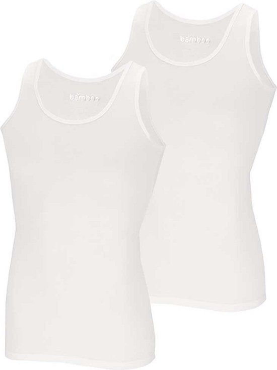 Bambou - Chemises Homme - Sous-vêtement Homme - Lot de 2 - Blanc - XXL - Débardeur Homme - Singlet Homme - Bambou - Apollo