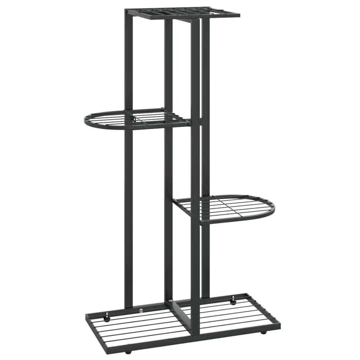 Support à plantes Minghou - 4 niveaux pour 5 pots - 22,1 × 42,9 × 76 cm - Noir