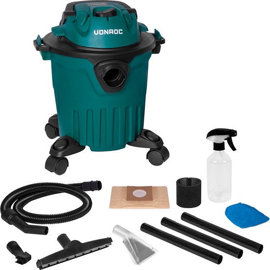 VONROC Nettoyeur de taches 1000W - avec flacon pulvérisateur, buse textile et de nombreux autres accessoires