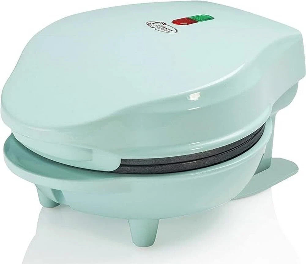 Mini-gaufrier Bestron Sweet Dreams AMWE600G 550 W - Réglage de la température - Gaufres de Ø 10 cm - Menthe