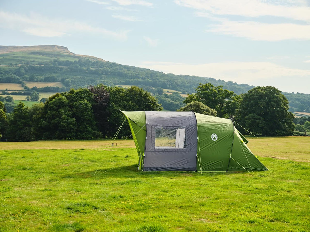 Coleman Rocky Mountain 5 Blackout Tent - Toile de tente en polyester durable - Vert/Gris