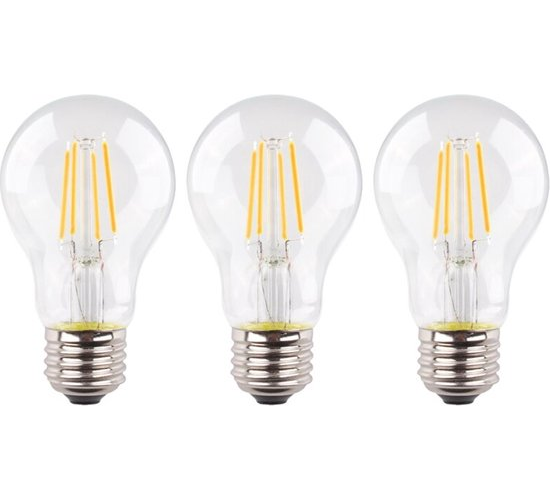 3 pièces Müller filament led bulb E27 4.9W 470lm 2700K Bright Non-dimmable A60