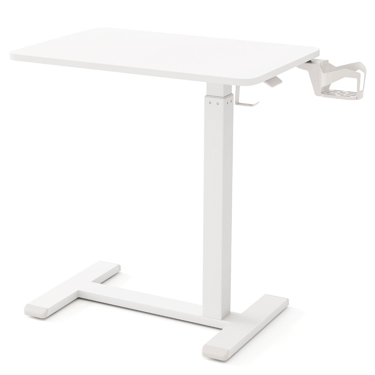 Coast Stand mobile réglable en hauteur Table pour ordinateur portable Bureau - 60x40x65.5-100 cm - Blanc