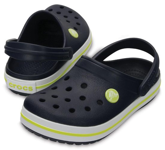 Chaussures Crocs sans lacets - Pointure 20/21 - Unisexe - bleu foncé/blanc/jaune