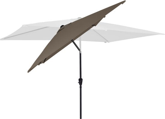Parasol VONROC Premium Rapallo 200 x 300 cm – Parasol résistant – Inclinable – Toile anti-UV – Taupe – Housse de protection incluse