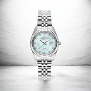 Montre pour femme Christophe Duchamp Élysées 31 mm – Argent et bleu clair – Acier inoxydable - CD7201-10