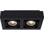 Lucide ZEFIX - Spot de plafond (lampe de plafond) - LED « Dim to warm » - GU10 (ES111) - 2x12 W 2200 K/3000 K - Noir