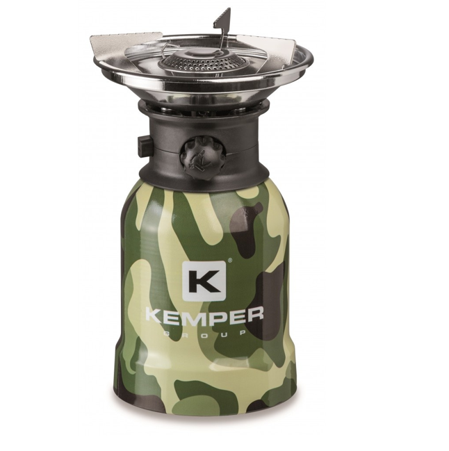 Brûleur à gaz de camping en aluminium Kemper - 1 brûleur - 0,55 kg - Vert