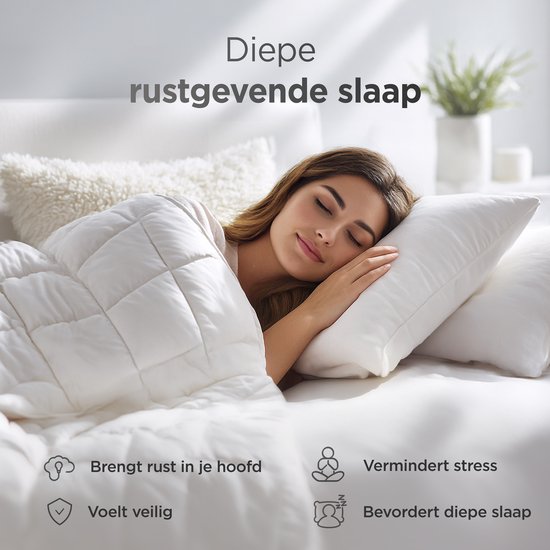 Couverture lestée CozySense® 9kg - 100% Tencel - Couverture lestée - Couverture lourde avec régulation de la température et confort respirant - Répartition de la pression GLASS-Flow® - 1 personne - Blanc
