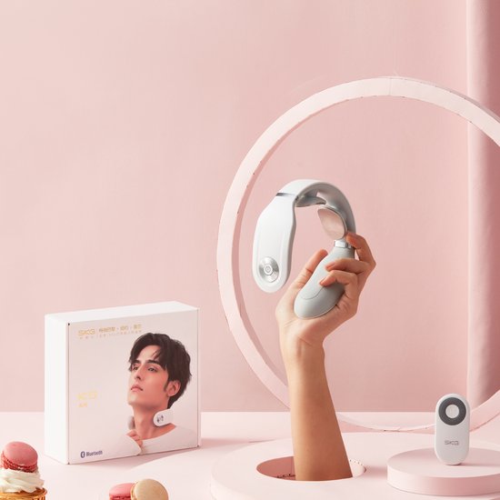 SKG – Appareil de massage pour la nuque – Portable – Avec télécommande – 4098E – Blanc