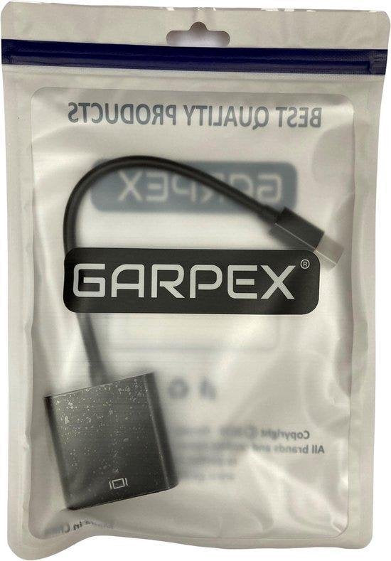 Garpex® Adaptateur Mini DisplayPort vers VGA - Câble Mini DP vers VGA - Résolution HD 1080p - Noir