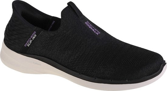 Skechers Go Walk 6 - Fabulous View Slip-ins 124569-BKLV, Femmes, Noir, Baskets, Chaussures de sport, pointure : 39