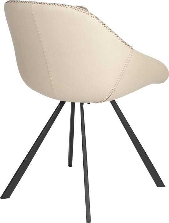 Dutchbone Wakefield Chair Ivory - Lot de 2