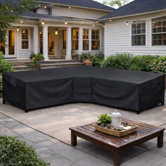 Housse de protection Villux pour banc de jardin - Housse de protection pour mobilier de jardin - Housse pour mobilier de jardin - Housse pour salon de jardin - Salon de jardin - Imperméable - Housse pour salon de jardin - 420D - 300/98 x 300/98 x 70 cm
