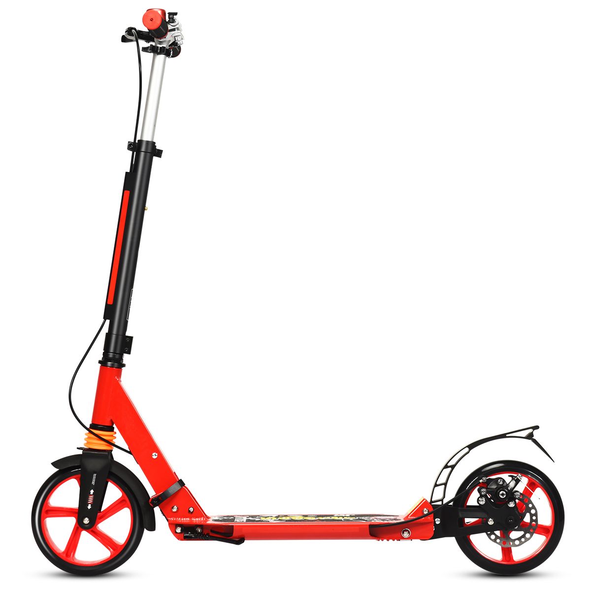 Trottinette pliable pour enfants Coast - guidon réglable - avec freins - alliage d'aluminium - argent