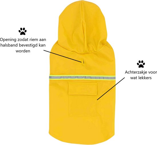 Dutchwide - Manteau pour chien - Imperméable pour chien - Jaune - Taille S