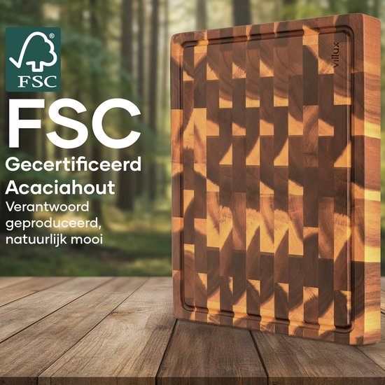 Planche à découper Villux - Lot de planches à découper - Planche à découper en bois - Planches à découper - Planche à découper en acacia - Planche à découper en bois - Lot de planches à découper - Planche à tapas - Planche à apéritif - Planche de service