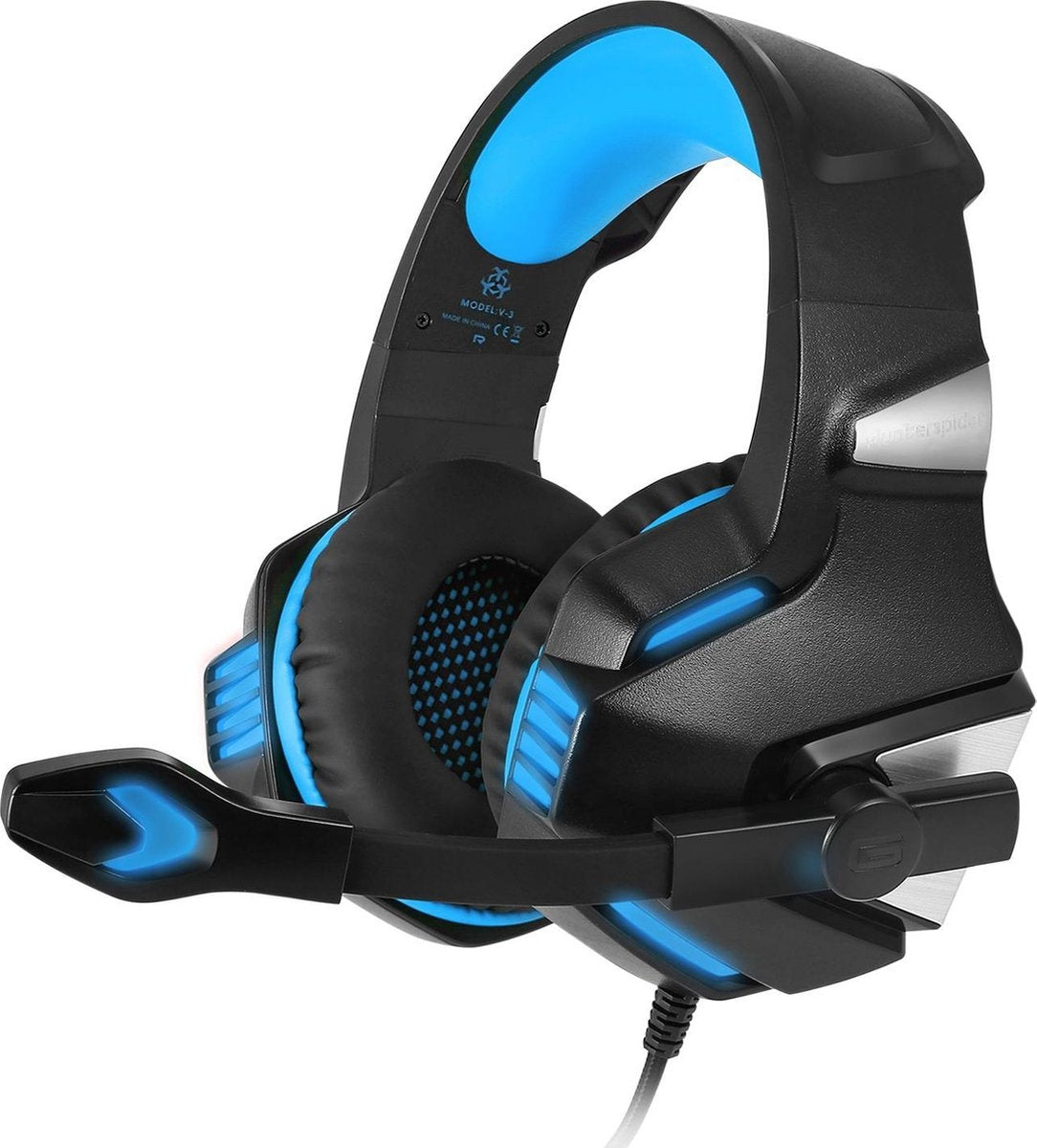 Casque de jeu Hunterspider V3 - Noir/Bleu - Convient pour PS4, Xbox One et Windows