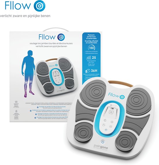 Paingone Fllow | soulage les jambes lourdes et douloureuses | Stimulateur de la circulation sanguine - Batterie rechargeable -