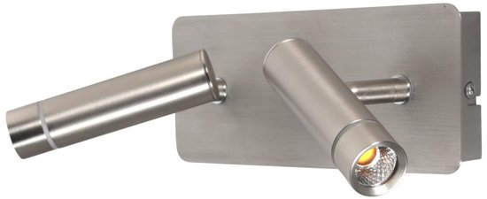 Applique murale Volari 4713ST en acier, à 2 lumières, avec têtes orientables et inclinables - Steinhauer