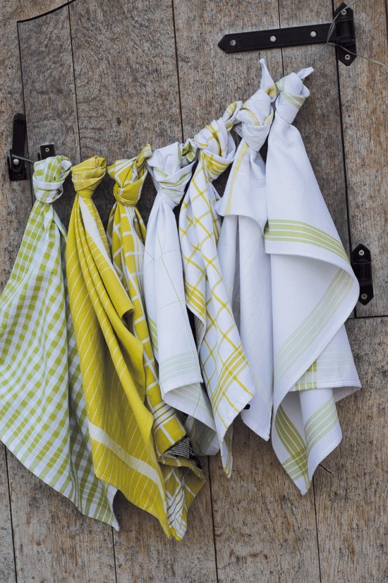 Torchon 50x70cm, set3, rayure centre blanc, taupe