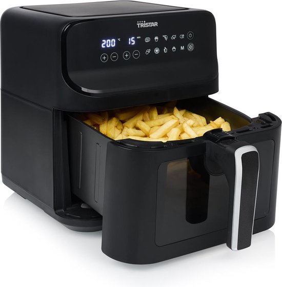 Tristar FR-9037 - Friteuse à air chaud XXL - 6,2 L - Avec hublot - 10 programmes de cuisson - Sans PFAS