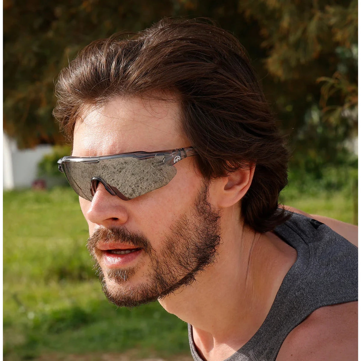 Lunettes de soleil de cyclisme OutdoorMaster HAWK LT - photochromiques et polarisées - Super Silver