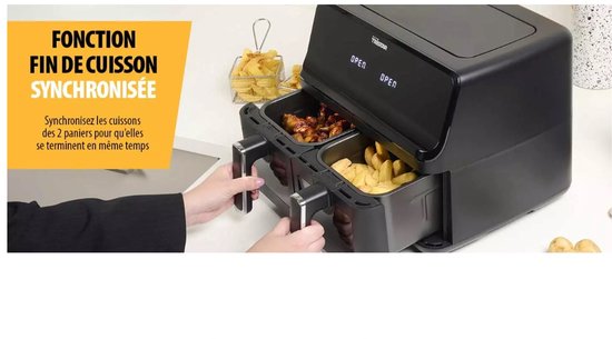 Tristar FR-9037 - Friteuse à air chaud XXL - 6,2 L - Avec hublot - 10 programmes de cuisson - Sans PFAS