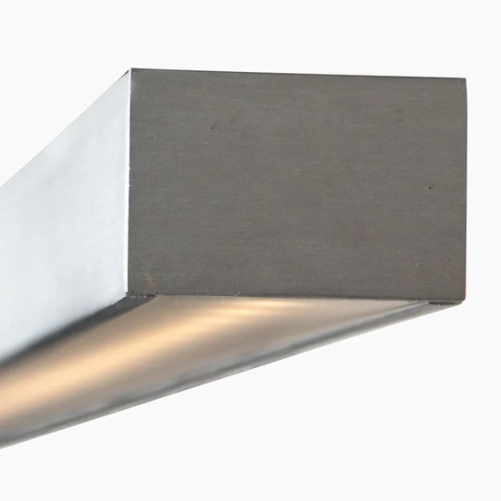 Suspension Bande 4906ST couleur acier, hauteur réglable de 50 à 125 cm, style moderne, avec composants électroniques et éléments métalliques, marque Steinhauer