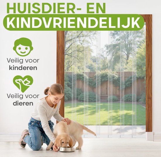 O'DADDY® Fly Curtain Slat Screen - 150x260 cm - Rideau de porte - Porte - Design ajustable - Fibre de verre - Moustiquaire de porte blanche