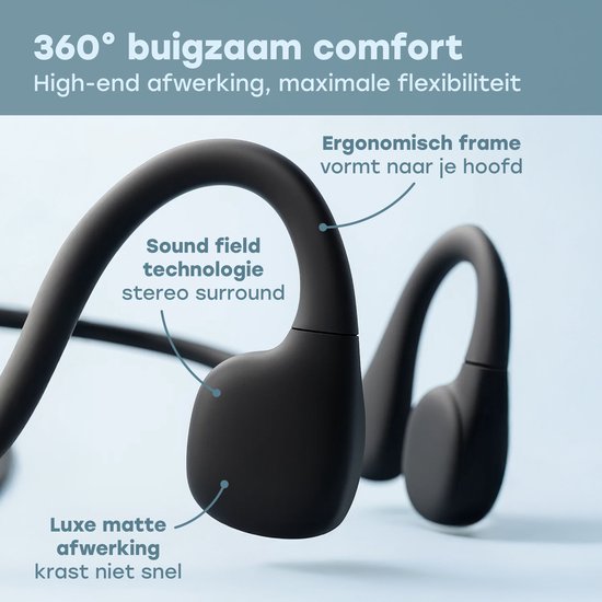 Audyn Bone Rondo - Ecouteurs pour le sport - Ecouteurs à conduction osseuse - Bluetooth - Ecouteurs ouverts - Sans fil - Batterie de 9 heures