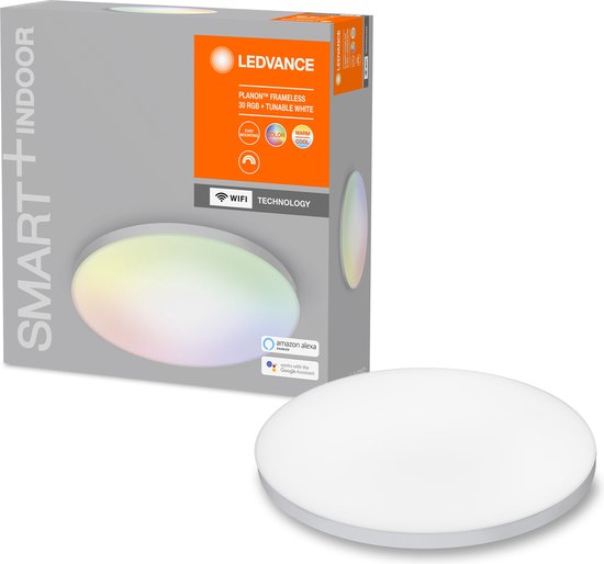 LEDVANCE Luminaire : pour plafond, SMART+ MULTICOLOR / 2 W, 22-...24- V, angle de rayonnement : 11-, réglable blanc/RGB, 3-65- K, matériau du corps : aluminium, IP2-