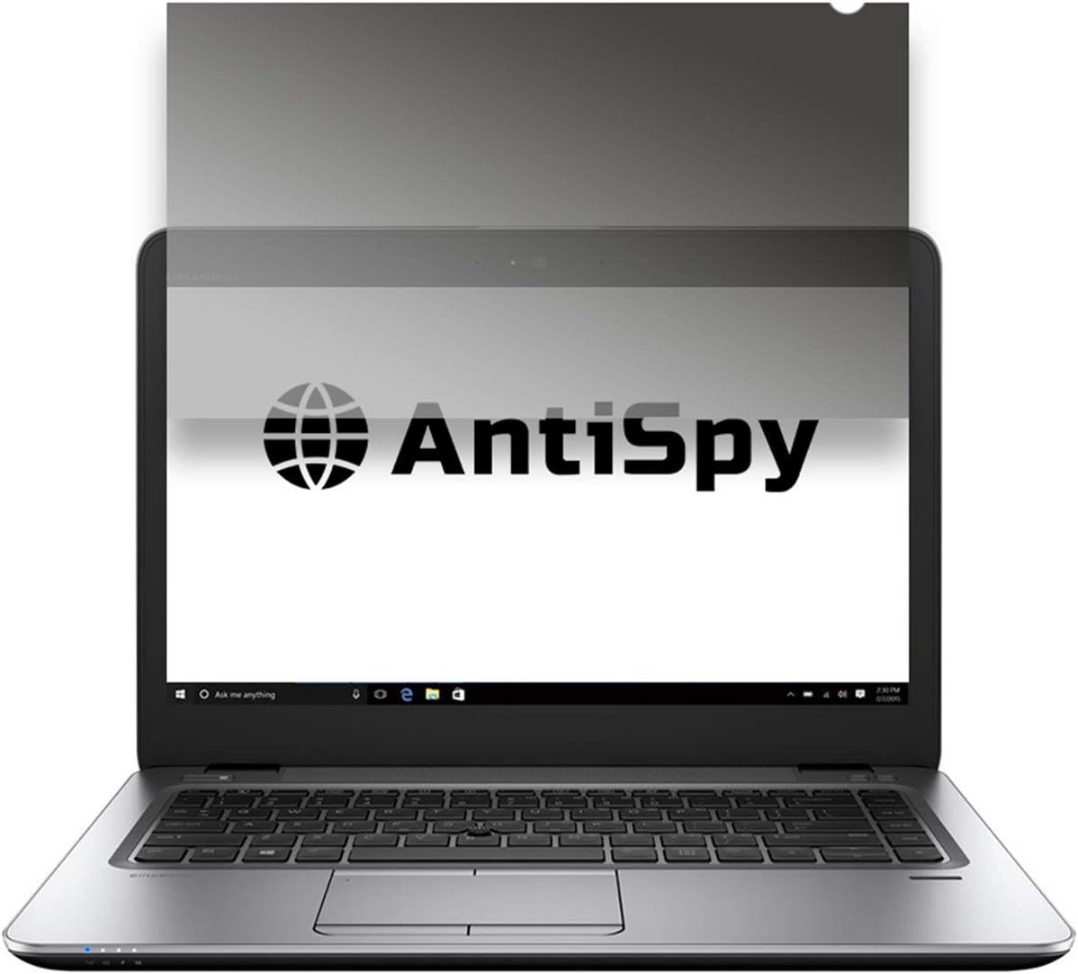 AntiSpy 11.6" Laptop Privacy Film - Grey, Robust and Reusable, Quick Attachment, Full Ink View Protection
