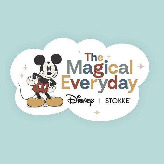 Stokke JetKids CloudSleeper, Mickey Celebration - Lit de voyage gonflable - Pompe intégrée, housse en maille respirante et protections sur toute la longueur pour assurer la sécurité de votre enfant - pour les enfants à partir de 3 ans