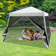 Pavillon de jardin éphémère Coast - avec moustiquaire et sacs de sable - pliable - gris