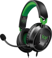 Casque gaming KOTION EACH G3100 - Casque circum-auriculaire avec microphone - Compatible avec Nintendo Switch, PS5, PS4, Xbox Series X|S, Xbox One, appareils mobiles et PC - Noir et vert