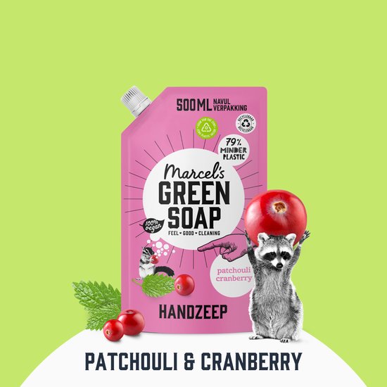 Recharge de savon pour les mains Marcel's Green Soap - Patchouli & Canneberge - 500 ml