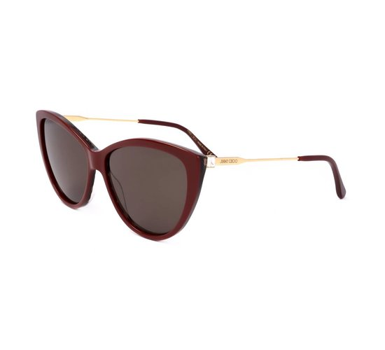 Lunettes de soleil Jimmy Choo RYM/S BURGUNDY ANIMALIER 60/15/145 pour femme