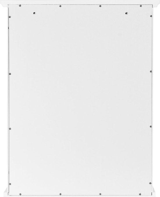 Costway - Salle de bain - Armoire de toilette - Bois -Blanc - 56 x 15 x 69,5 cm