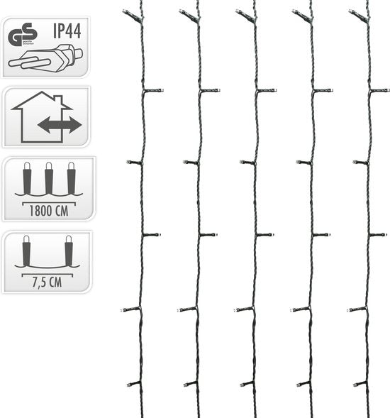 Nampook lumières pour sapin de Noël - 18 mètres - 240 LED blanc chaud - Extérieur