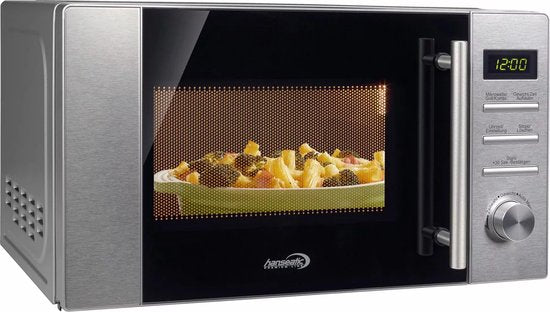 Hanseatic AG820CXC-PM 564196 Four à micro-ondes compact avec grill - 20L - 800W - Acier inoxydable