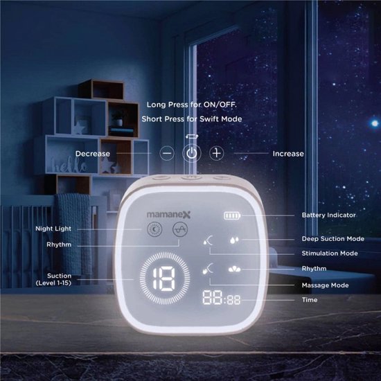 Tire-lait double Fuegobird - tire-lait électrique double sans fil - 100% sans BPA - batterie rechargeable - inclut 2x180ml de biberons - Rose gold