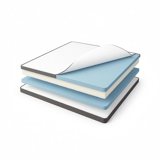 Twin Motion® Topper 160x200 cm - Topdekmatras - Surmatelas - Mousse à mémoire de forme Hybrid Gel - Fermeté moyenne - Épaisseur 8 cm