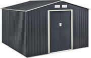Abri de jardin XXL Juskys- 277 × 319 × 192 cm - Abri à outils - Anthracite