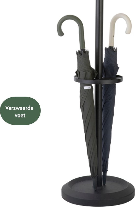 BRASQ Porte-manteau London CS300 - Noir - Acier - Porte-manteau vertical - 181 cm - Moderne