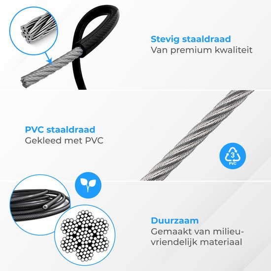 Nuvance - Corde à sauter sportive professionnelle - réglable - adultes et enfants - Corde à sauter - Speedrope