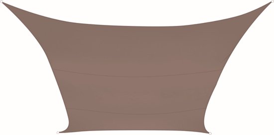Perel Toile d'ombrage, hydrofuge, 5 x 5 m, 160 g/m², polyester, carré, taupe