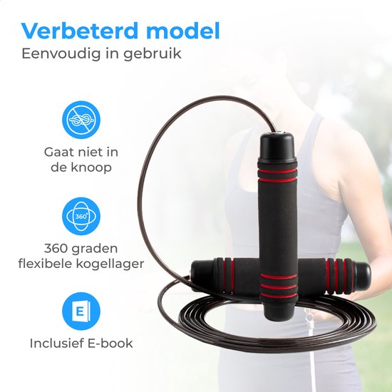 Nuvance - Corde à sauter sportive professionnelle - réglable - adultes et enfants - Corde à sauter - Speedrope